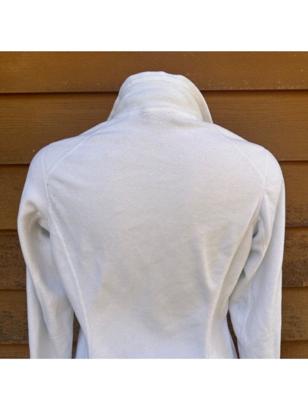 The North Face Womens White Fleece Quarter-Zip Pullover Size M Soft Lightweight - Picture 11 of 12